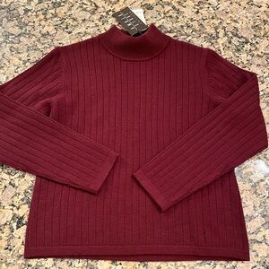 NWT Vintage 100% Merino Wool Mockneck Turtleneck Sweater